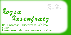 rozsa hasenfratz business card